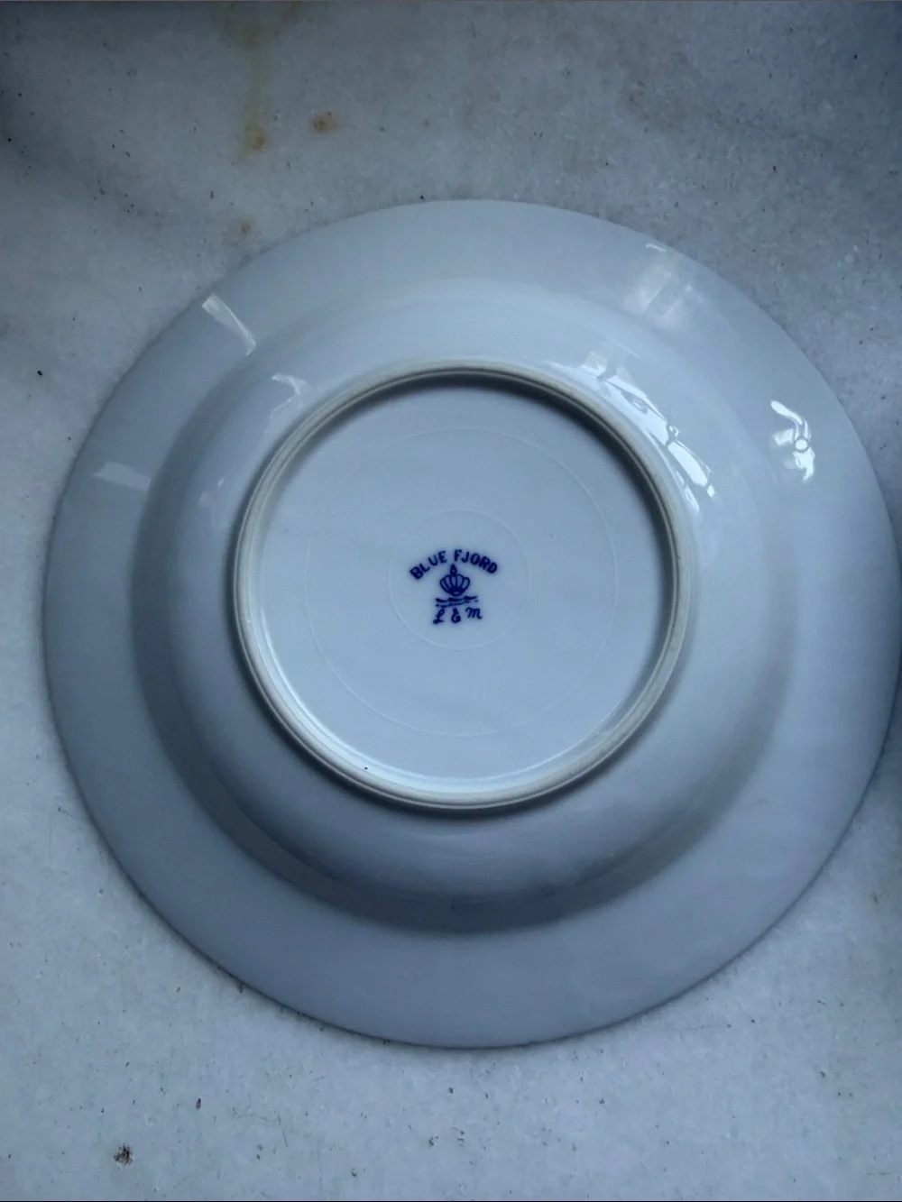 Vintage Blue Fjord Soup Plates